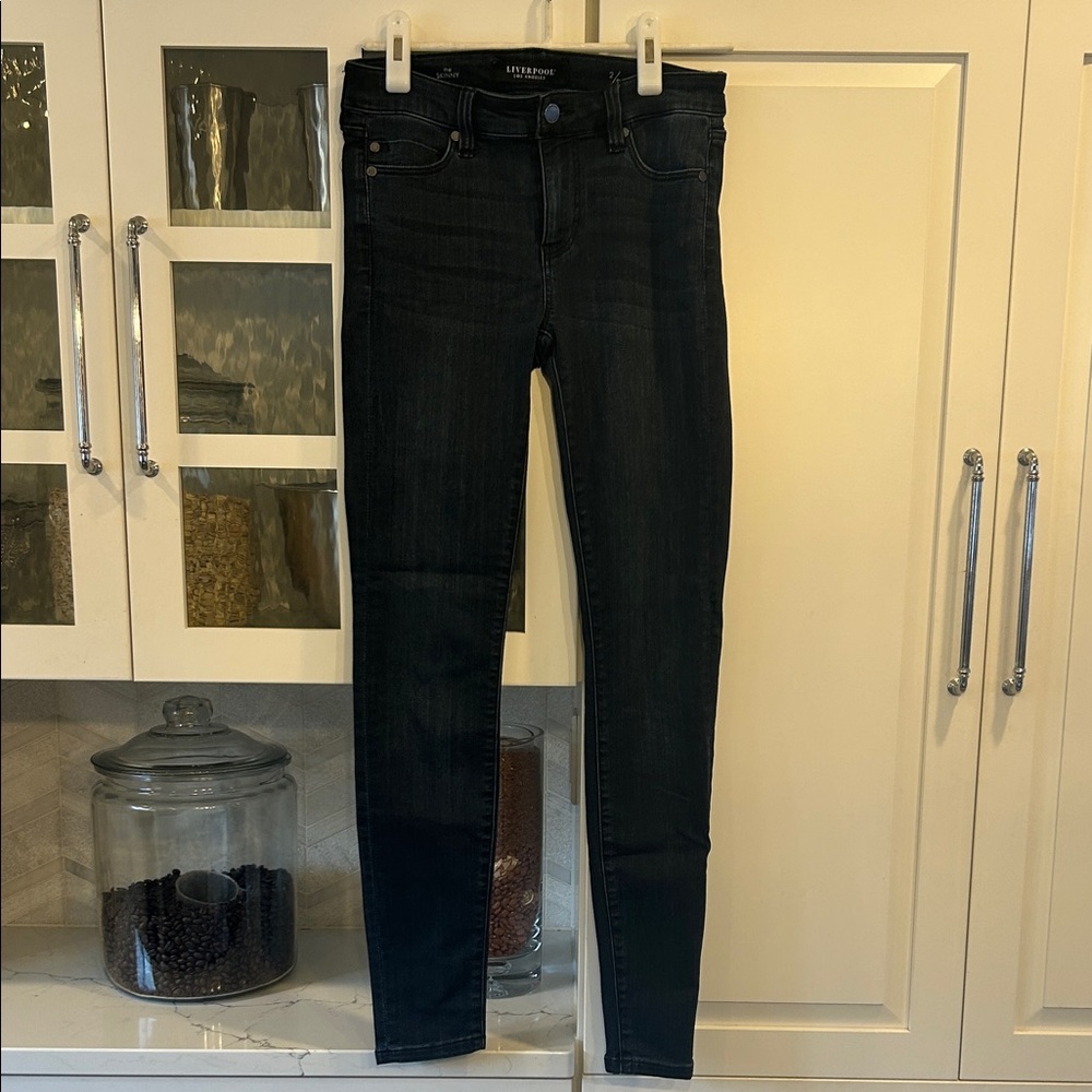 Liverpool Jeans Company Women's Skinny Jeans in Black Wash